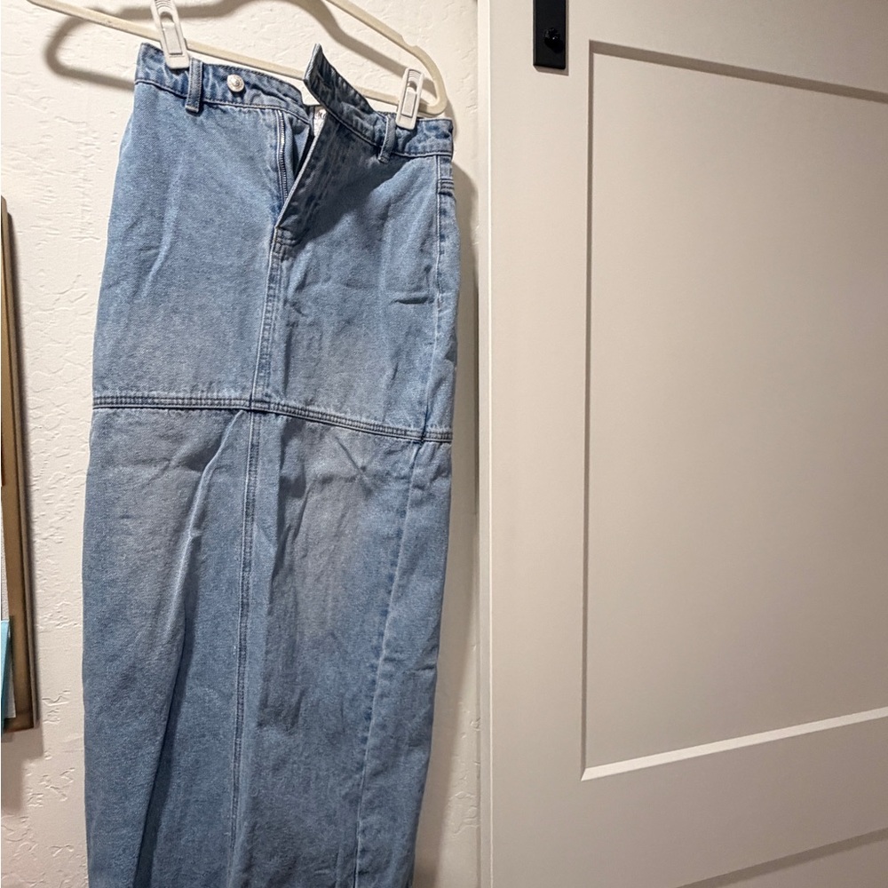 Princess Polly Light Blue Straight Jeans